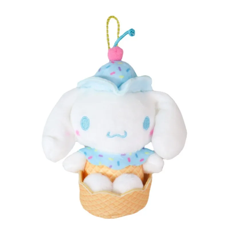 Kawaii Sanrio Kuromi peluche cannelle mignon cône de crème glacée série peluche poupée sac à dos pendentif Anime fille cadeau de vacances