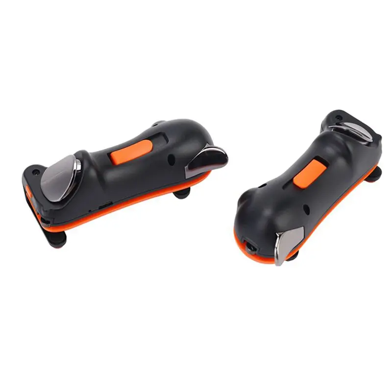 B04B-4X Six Finger For Ipad PUBG Controller Capacitance Adjustable Mobile Game Trigger L1R1 Button Gamepad Joystick Orange