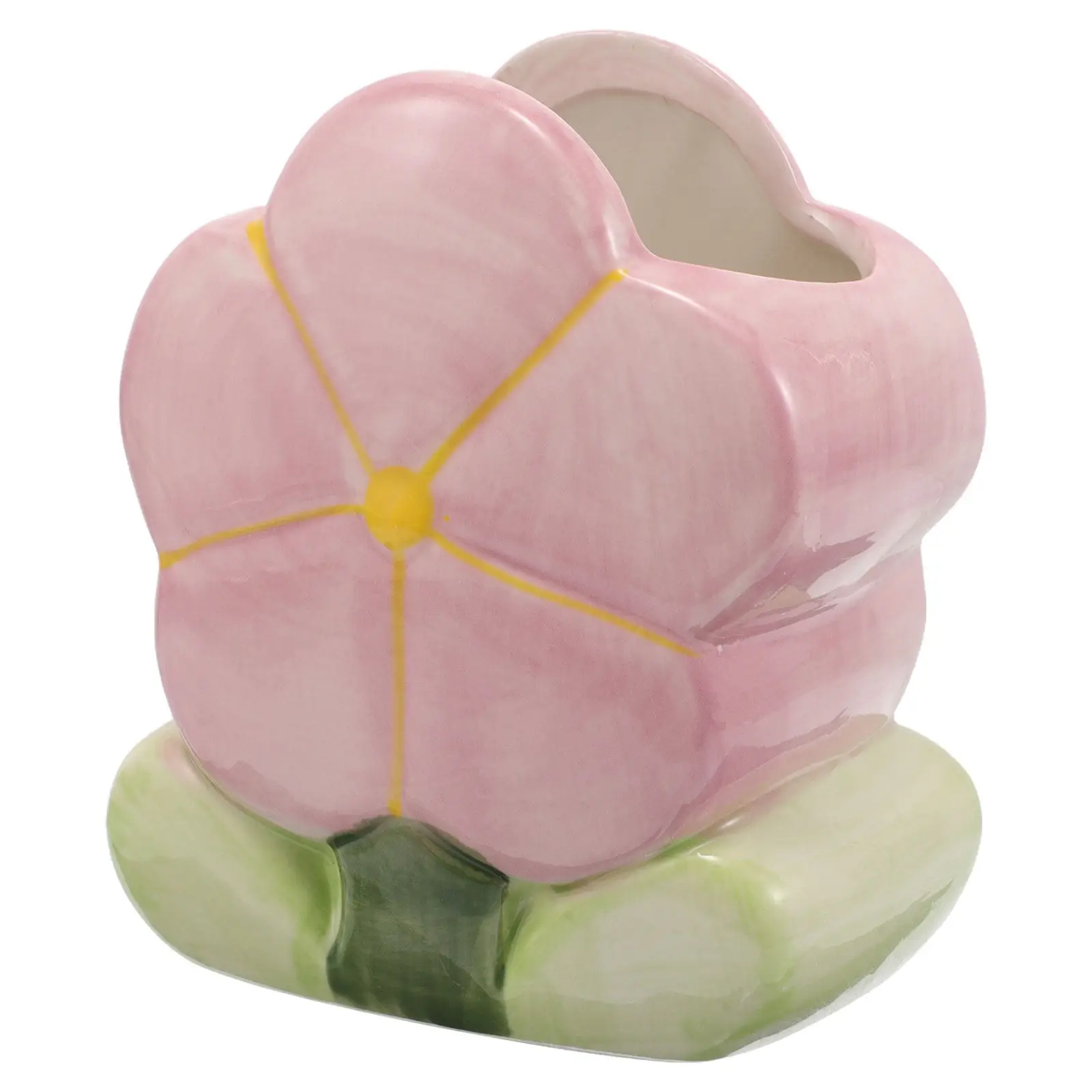 

Декоративная подставка для ручек в виде цветка, органайзер для стола, милый и стильный аксессуар для офиса, держатель для карандашей и ручек.