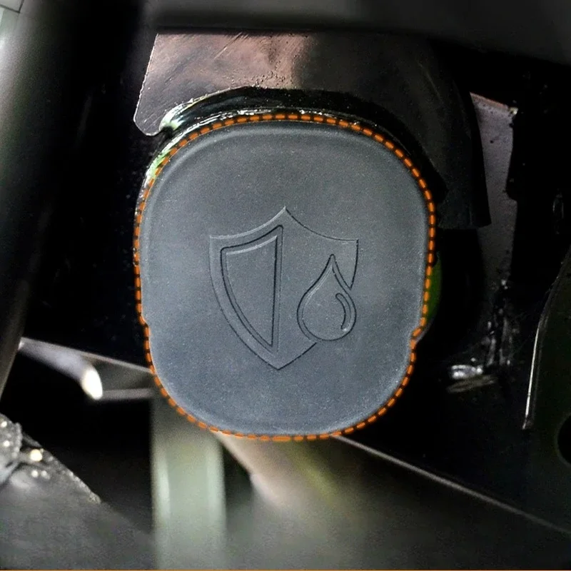 Cubierta trasera de viga protectora de enchufe de goma antibloqueo para Ford Ranger, palanca de cambios electrónica con agarre de engranaje de cuero Ranger 2023-2025