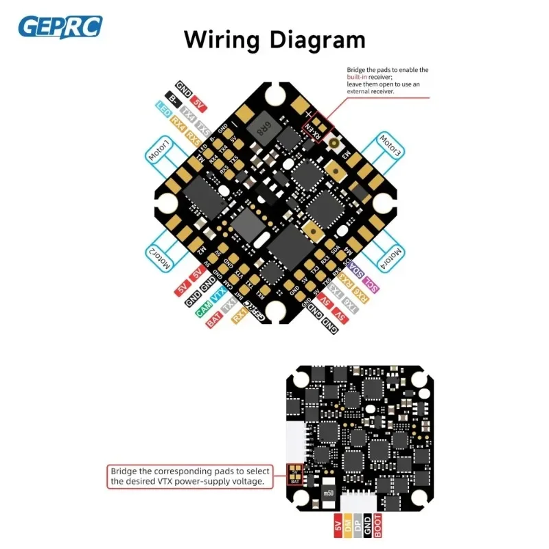 GEPRC TAKER F405 20A Elrs2.4G 2~4S AIO DIY RC FPV DarkStar22 Quadcopter Replacement Accessories Parts