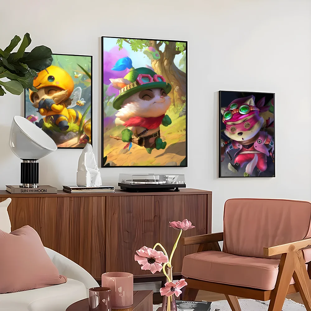 1pc MOBA HOT GEAM Teemo League Of Legends Poster HD Poster Home Room Bar Cafe Decor Art Wall Painting Picture