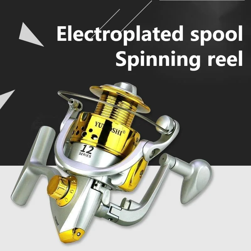

SA1000-7000 Fishing Reel Reel Line Reel Fishing Sea RodSpinning Plastic Head Silver Yellow Sports Entertainment