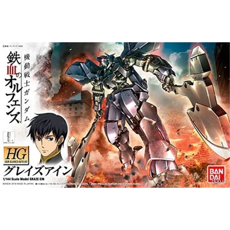 Bandai GUNDAM Genuine Model Kit HG 1/144 IBO EB-AX2 Graze Ein Anime Action Figure Assembly Model Action Figure Christmas Gifts