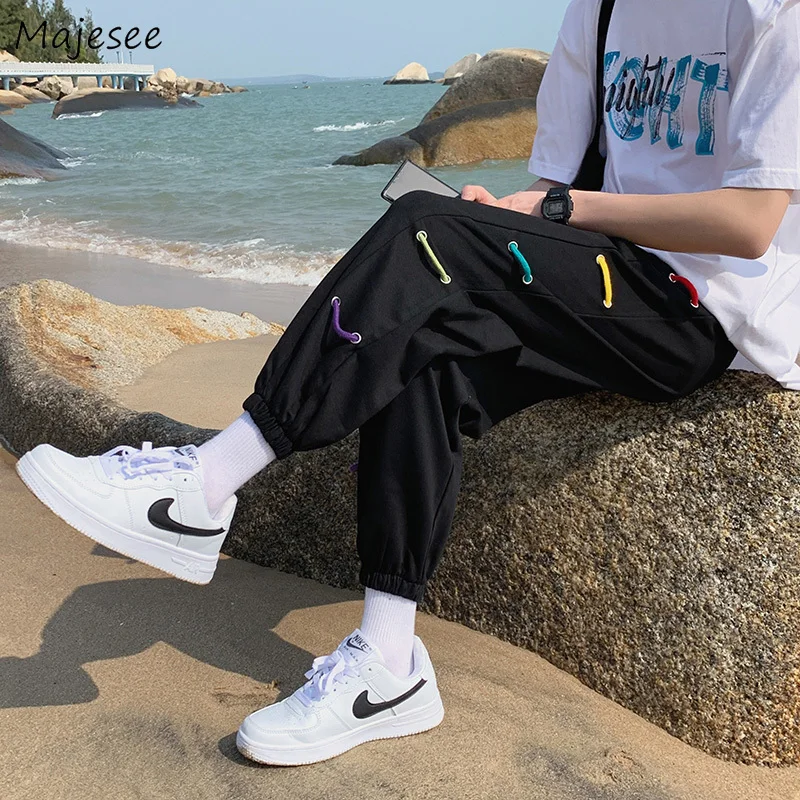 Pants Men Casual Personality Handsome Harem Штаны Trousers Male Teens All-match Ins Design Streetwear Stylish European Hip Hop