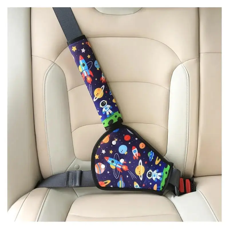 Comfortable Cartoon Car Kids Safety Belt Shoulder Guard Anti-Pinch Neck Limiter Adjustable for Children Short Car Rides
