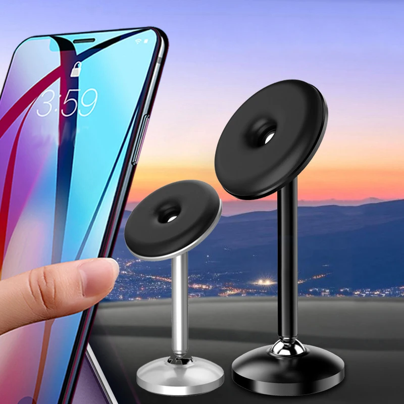 Suporte Magnético Universal para Celular Automotivo para iPhone 15 16 17 Pro Max, Suporte de Painel em Liga de Alumínio com Ímã para Celular e GPS