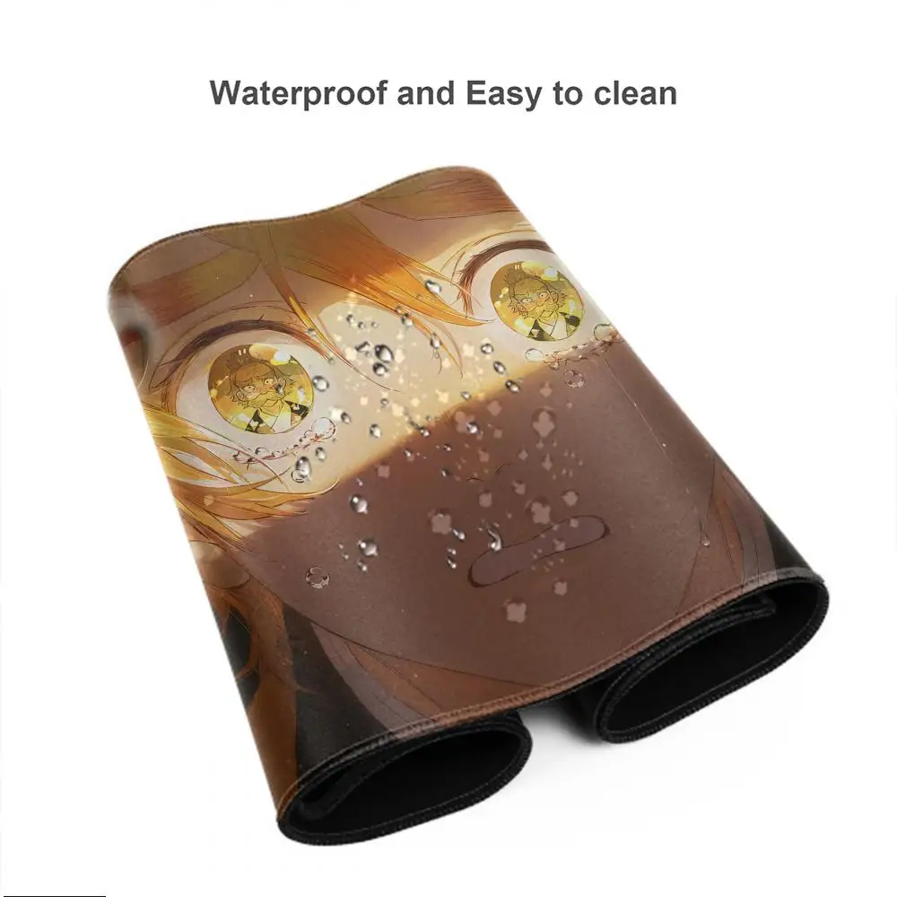 Black And White Manga Mouse Pad Laptop Japan Anime Extended Desk Mat Cool Demon Slayer Zenitsu Mousepad PC Yellow Keyboard Rug