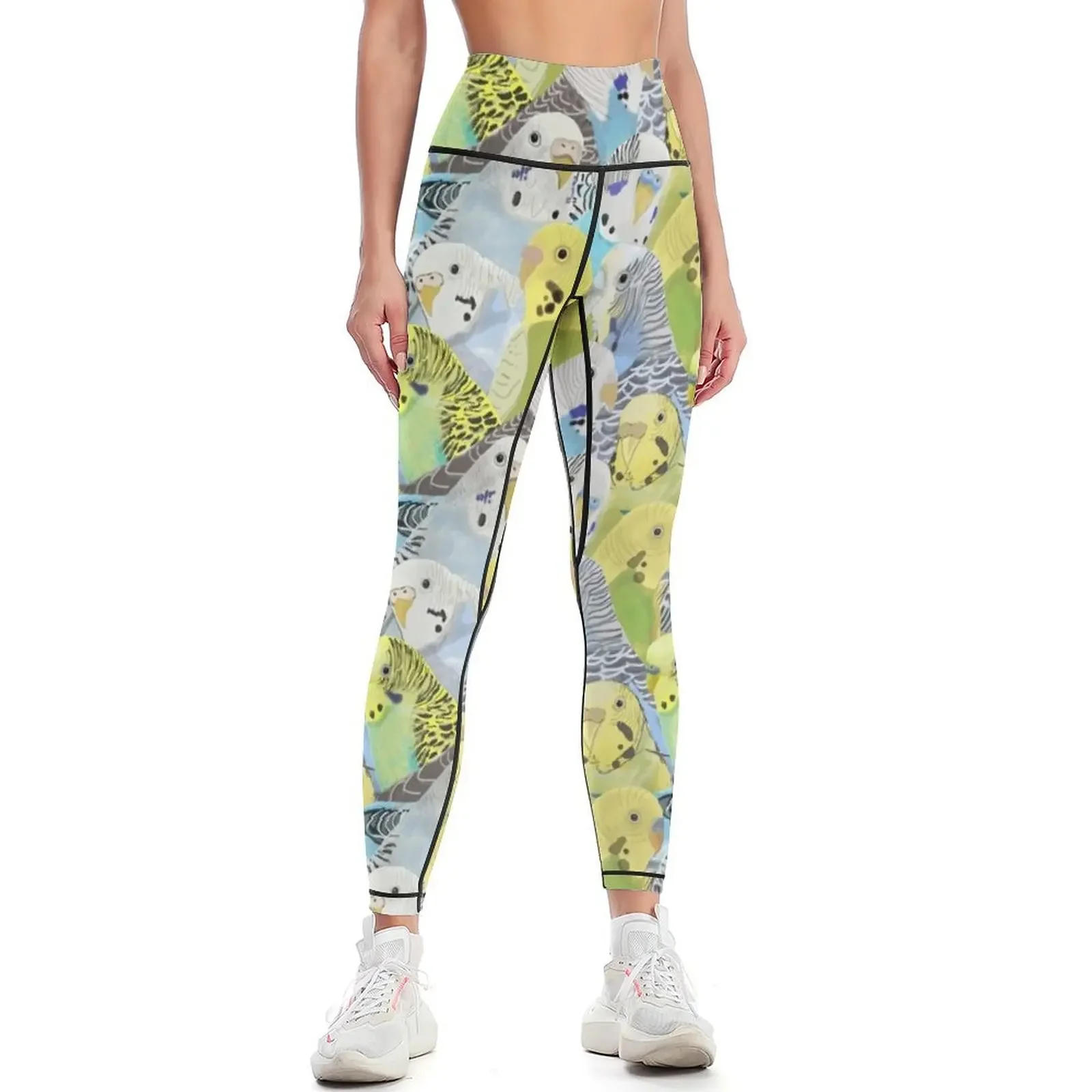 

Budgie Parakeets Leggings sports shirts gym legging push up Sports pants for Women's fitness Womens Leggings