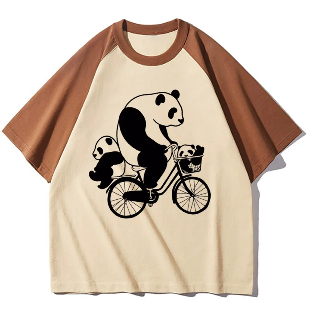 Panda tshirt teen Graphic streetwear anime harajuku  Retro graphic shirt Comfortable kawaii women Gothic Pastel Psychedelic