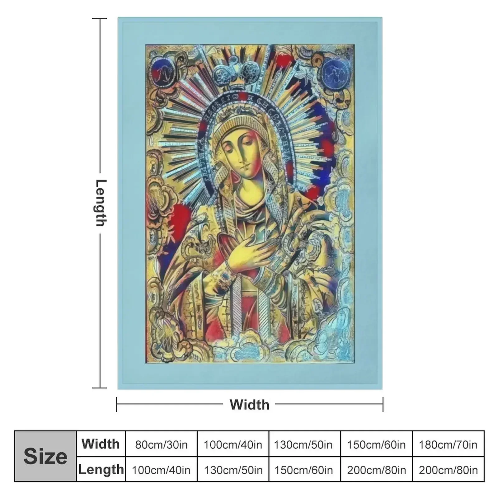 Virgin Mary Engraving - Morning Glory Throw Blanket Decorative Sofas Picnic Hairys Vintage Blankets