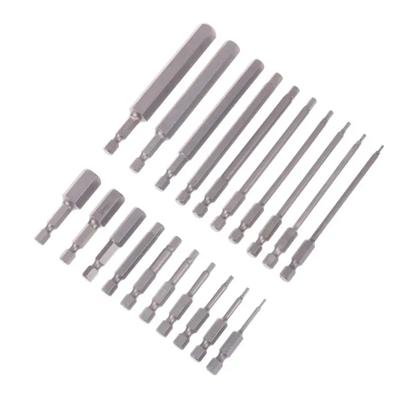 10 قطعة عرافة عرقوب المغناطيسي رئيس مفك مسامير 50/100 مللي متر مفك بت H1.5-H12 رأس المفك مجموعة حفار كهربائي محول مفك مسامير #2