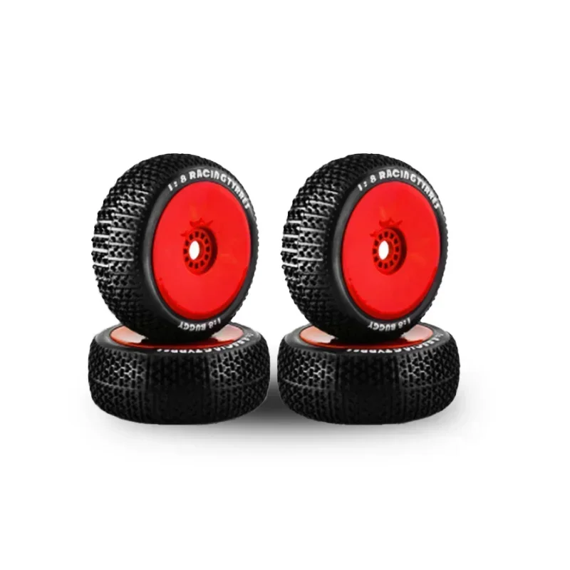 Pneus Buggy Nitro tout-terrain 1/8 4WD, jantes hexagonales de 17mm pour voiture RC à échelle 1:8 HSP HPI Kyosho ZD Hongnuo Redcat Trxs, 4 pièces