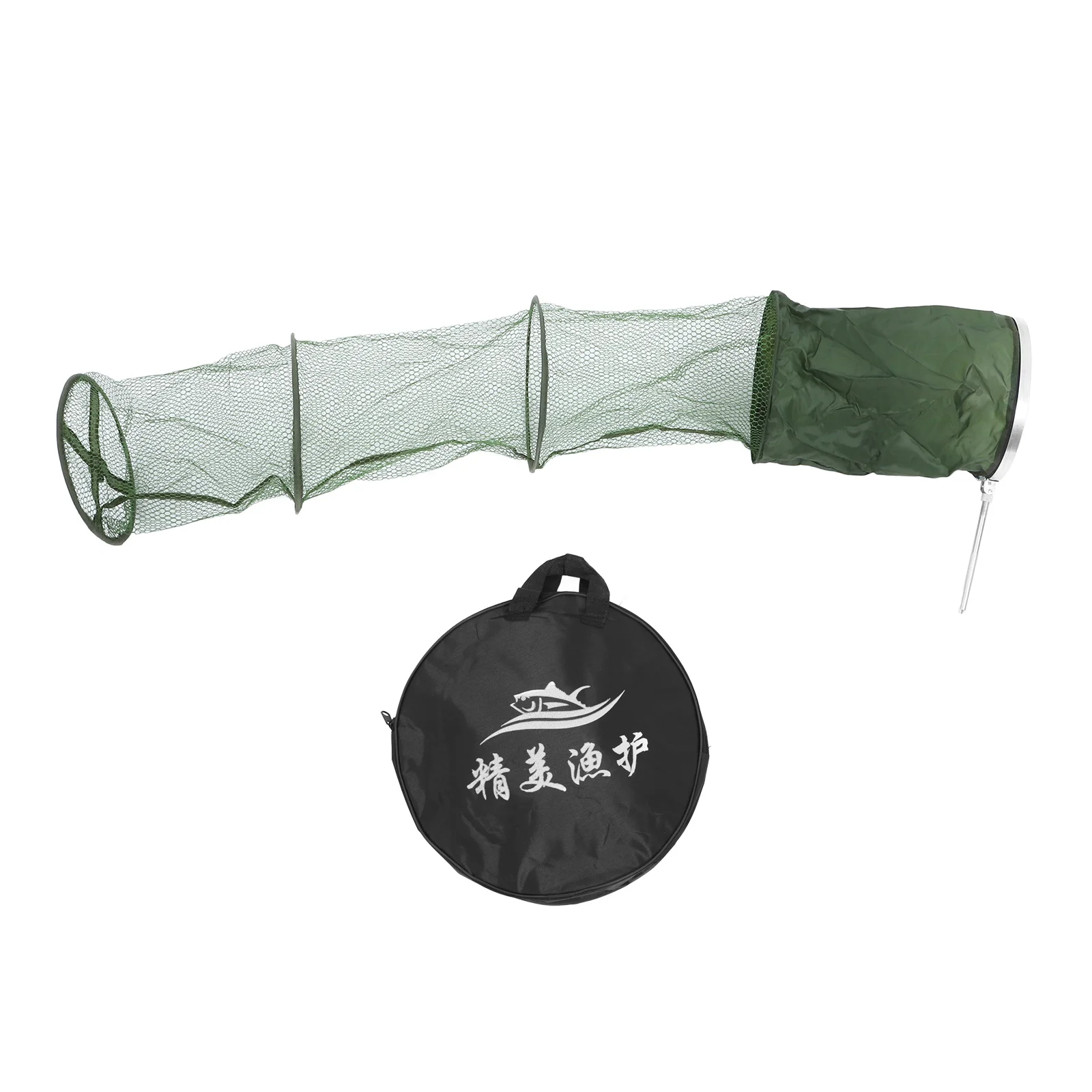 

1pc Foldable Fishing Cage Fish Container Mesh Bag Fine Mesh Pond River Boat Fishing Strong Durable Landing Net Catching Fish