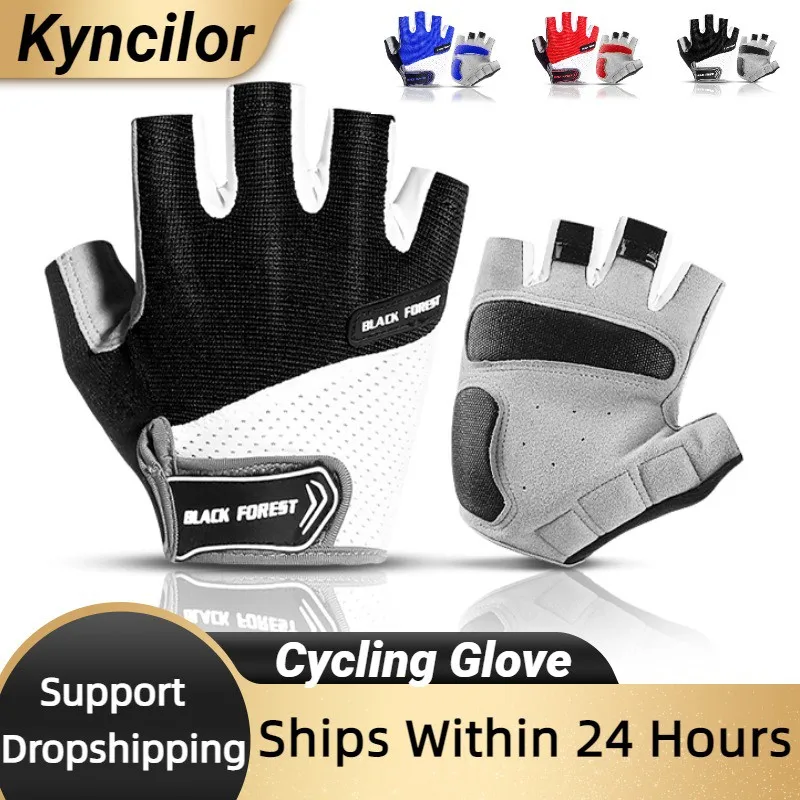 Shockproof GEL Pad Cycling Gloves Half Finger Sport Gloves Men Women Summer Bicycle Gym Fitness Gloves MTB Gloves