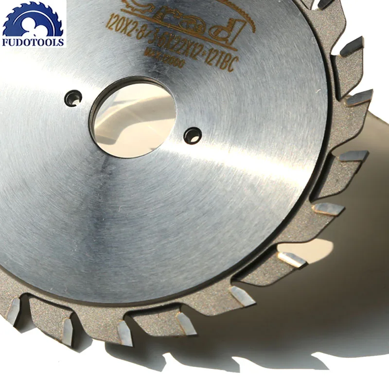 Free Shipping 1 Set Double Blades 120*2.8-3.6*22/20*12+12T TCT Adjustable Scoring Blades for Scoring Aluminum plate/alunimun