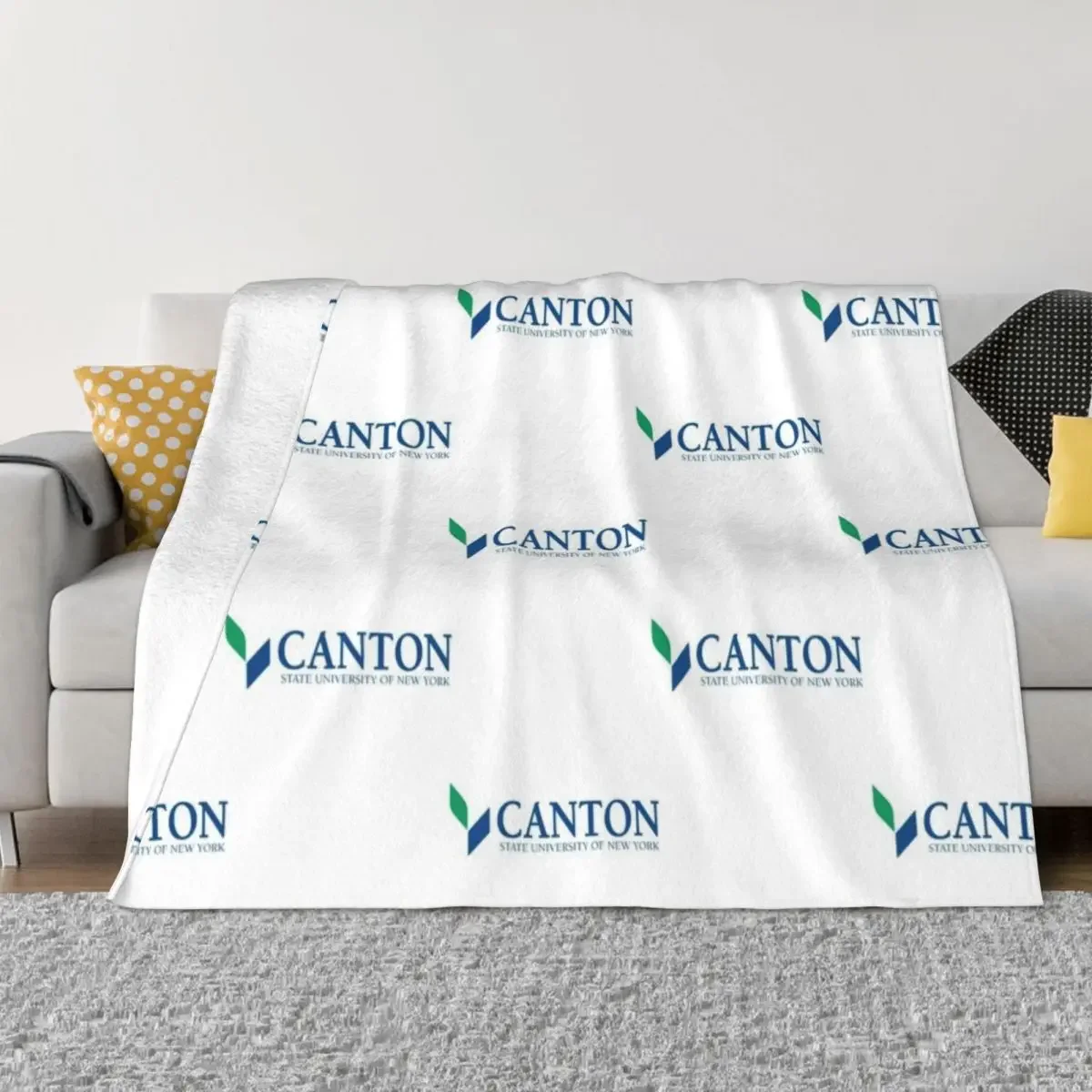 SUNY Canton Throw Blanket Decorative Throw Luxury Designer Blankets