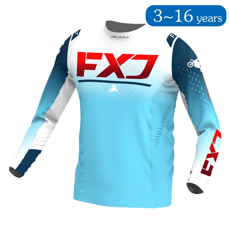 Children's off-road motorcycle jersey Motocross shirt Boys Girls 3 4 5 6 7 8 9 10 11 12 13 14 15 16 years old mx bmx Enduro Kid