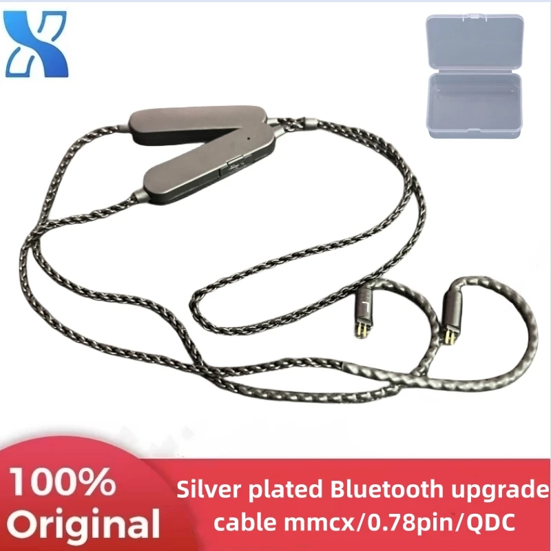 XSL 5.0 Silver Plated Bluetooth Upgrade Cable aptx HD Bluetooth Cable mmcx se535 0.78PIN/QDC KZ Earphone Bluetooth Cable