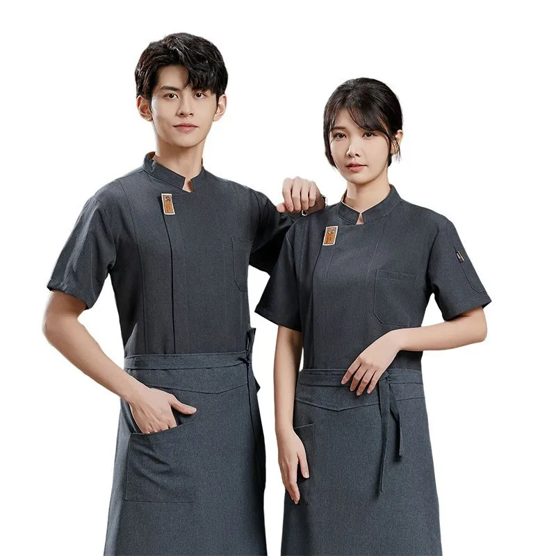 Herbst-Winter-Langarm-Kochuniform für Männer und Frauen, Küche, Restaurant, Bäckerei, Kuchen, Catering, Hotel, Rücken – Küchenarbeitskleidung