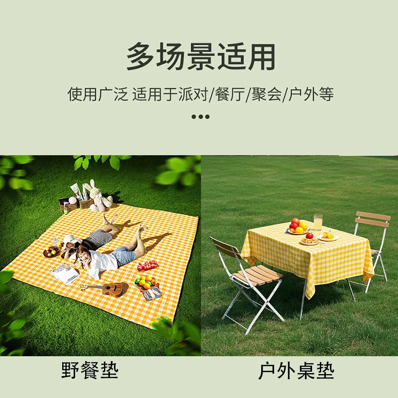 المتاح الأصفر والأحمر منقوشة سجادة للرحلات الجدول حصيرة العالمي الربيع والصيف بارك الحديقة التخييم سجادة للرحلات مقاوم للماء
