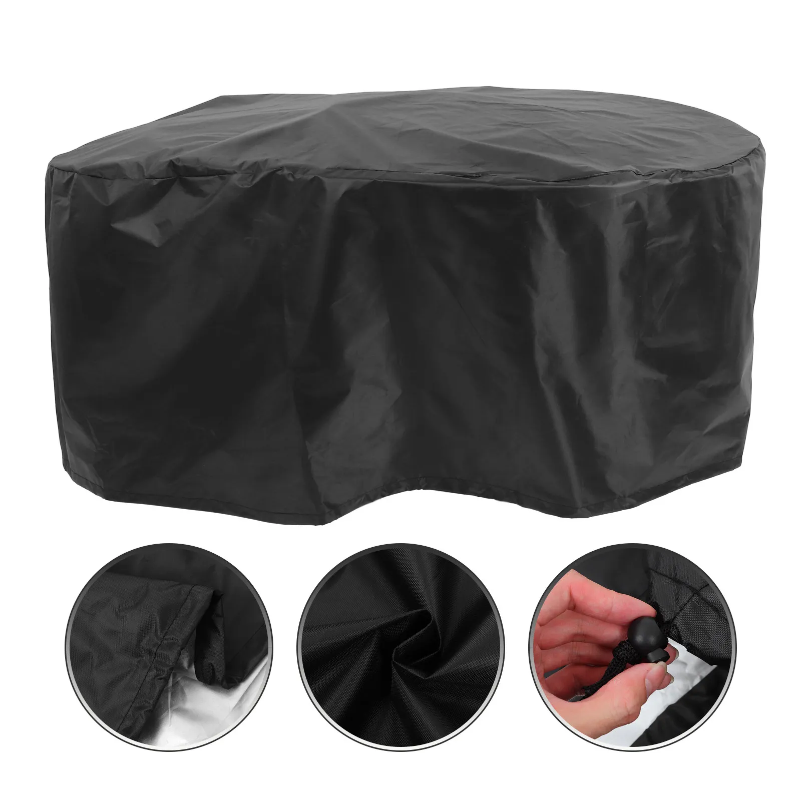 

Black Waterproof Silver Coated 420D Outdoor Patio Garden Pool Cover for Washer Machine Water Tank Greenhouse Stock Tank Bird