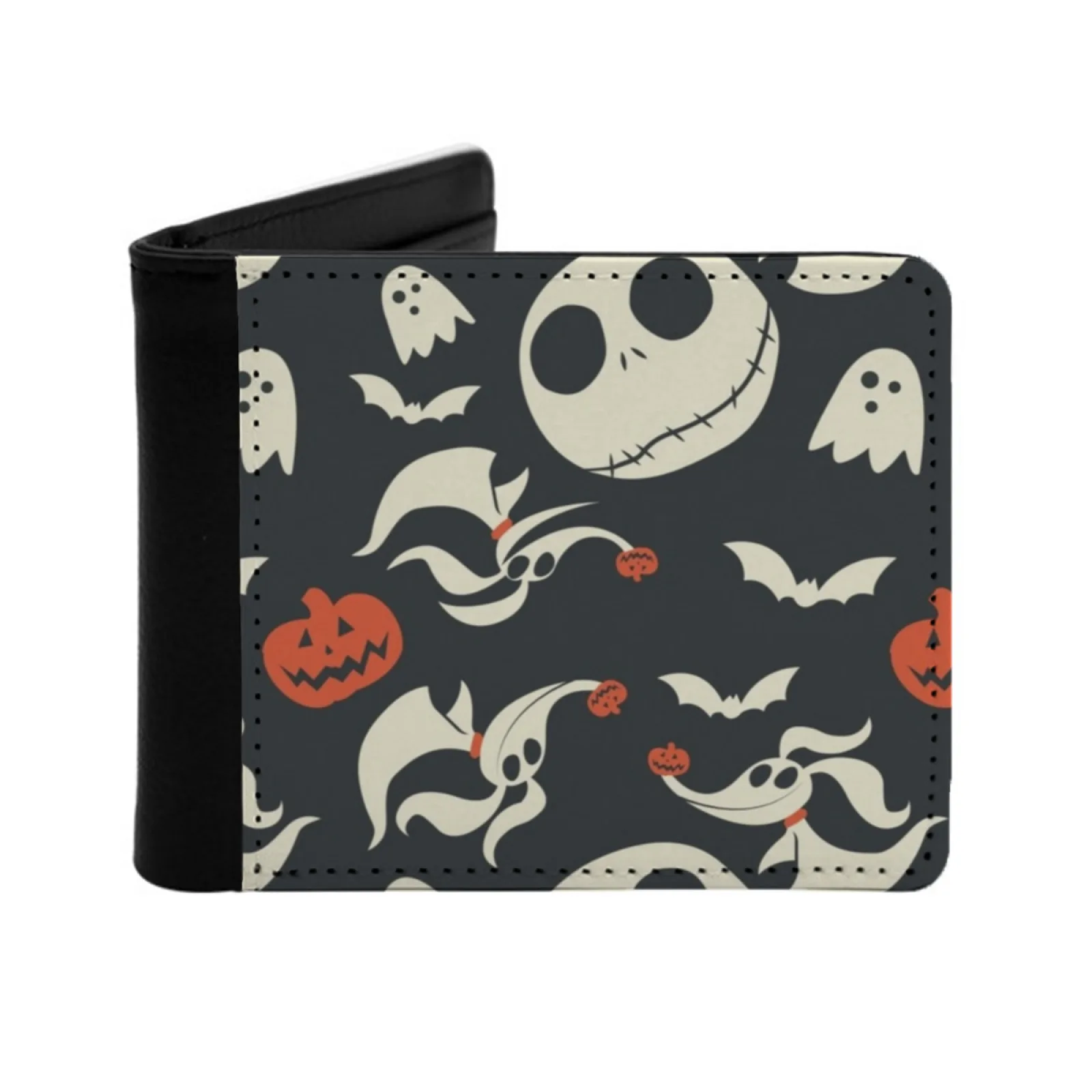 The Pumpkin King Short Men's Wallets Credit Card Holder Retro Wallet Male Pu Leather Wallet Nbc Jack Zero Personalized Print