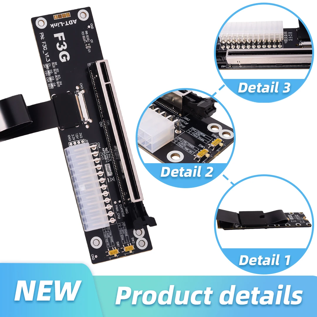 m2-nvme-to-pcie-50-x16-gpu-dock-external-cable-egpu-adapter-gen5-docking-station-for-intel-nuc-stx-itx-f3g-notebook-25cm-50cm