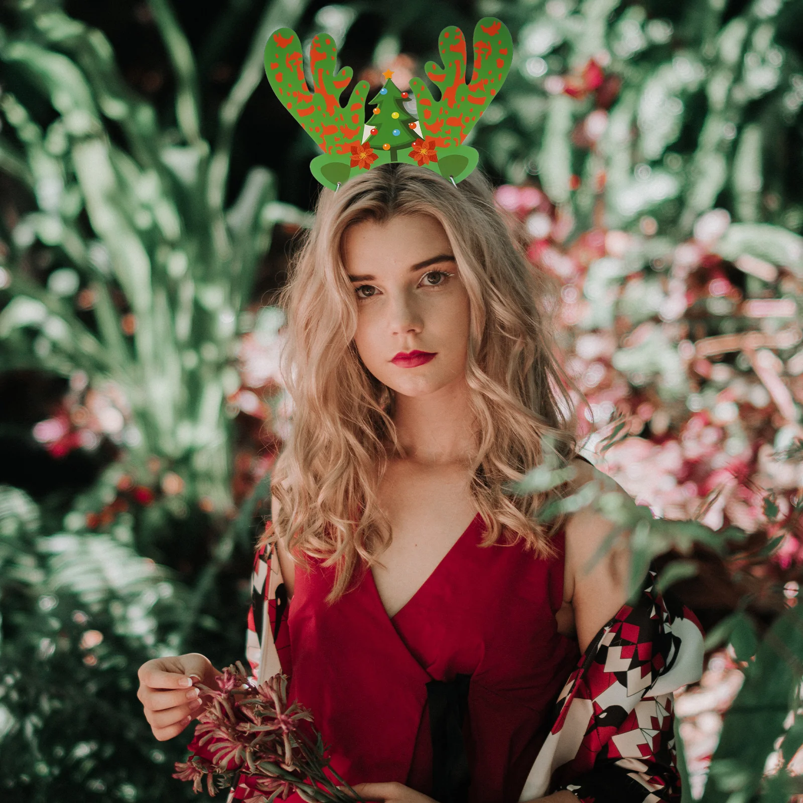 

9Pcs Xmas Head Decor Antler Party Hats Festive Reindeer Headdress Holiday Carnival Masquerade Cosplay Accessory