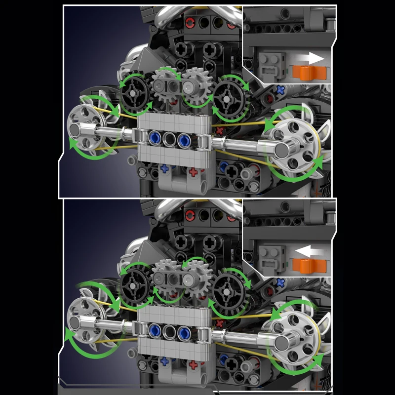 モールドキング 10207 テクニカルカーおもちゃ PAG スーパーカー V12 エンジンビルディングブロックアセンブリエンジンレンガセット子供のギフト