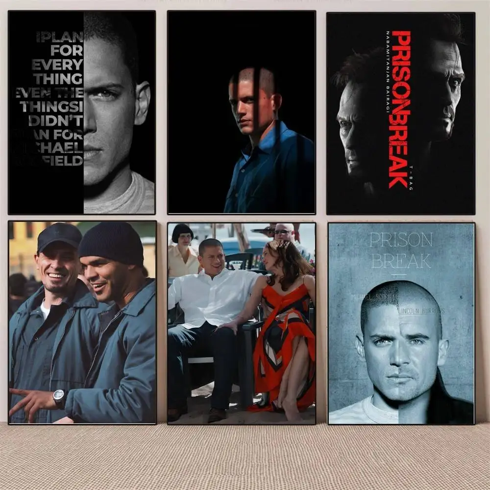 1PC Prison Break Movie poster Self-adhesive Art Waterproof Paper Sticker Coffee HouseWall Decor