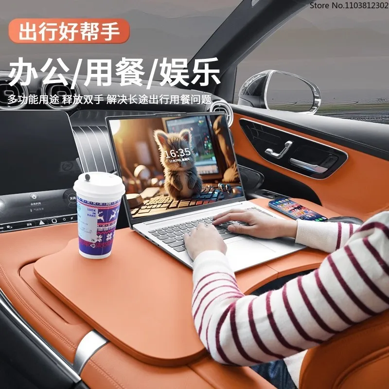 Foldable Car Desk Tray Table  Multi-Function Laptop Stand for Driver & Passenger  Universal Vehicle Food Work Notebook Holder