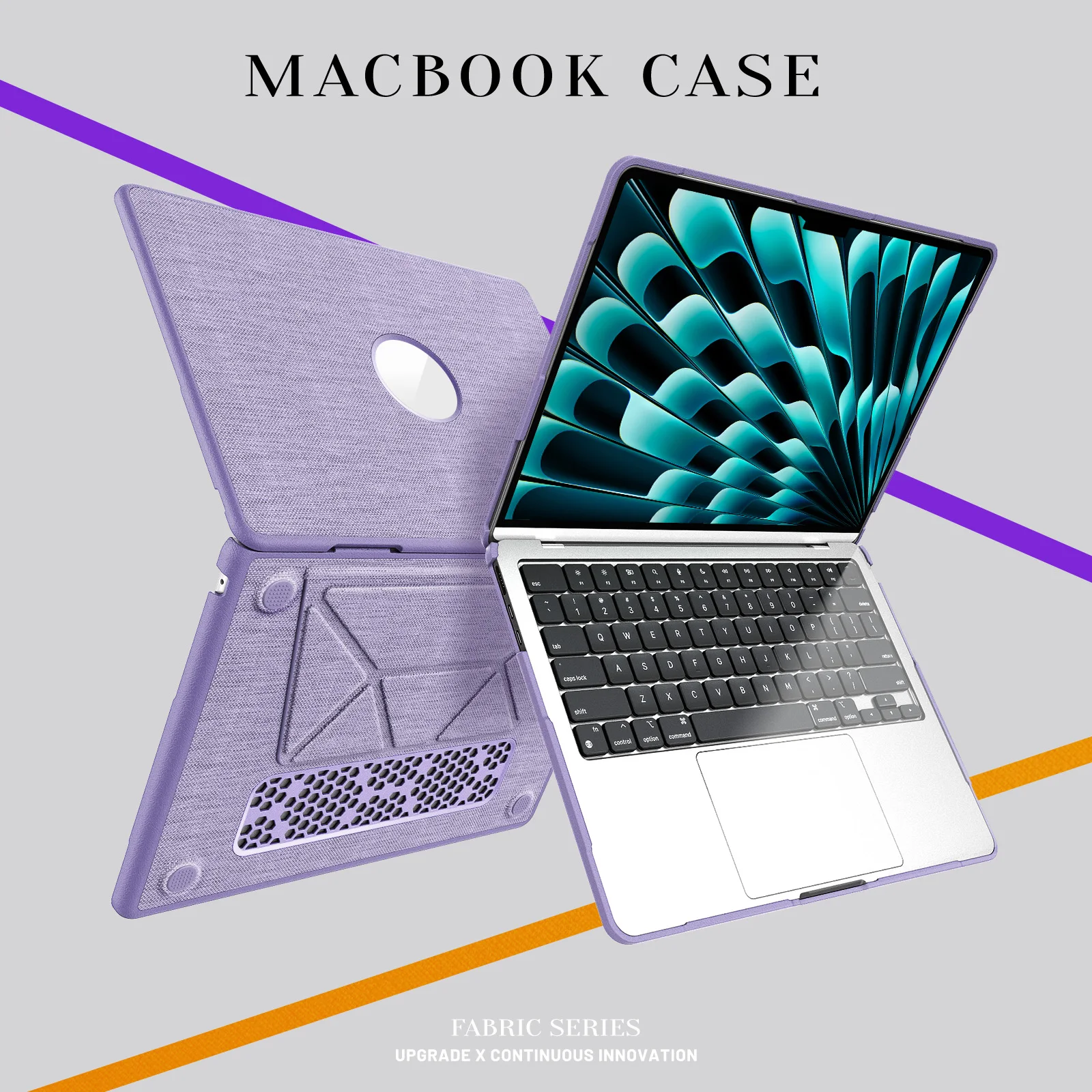 2026 New Fabric Business Laptop Case for Macbook Pro 14 M5 Case for Macbook Pro 16 Cover M4 Air 13 15 Shell Stand M3 M2 Case