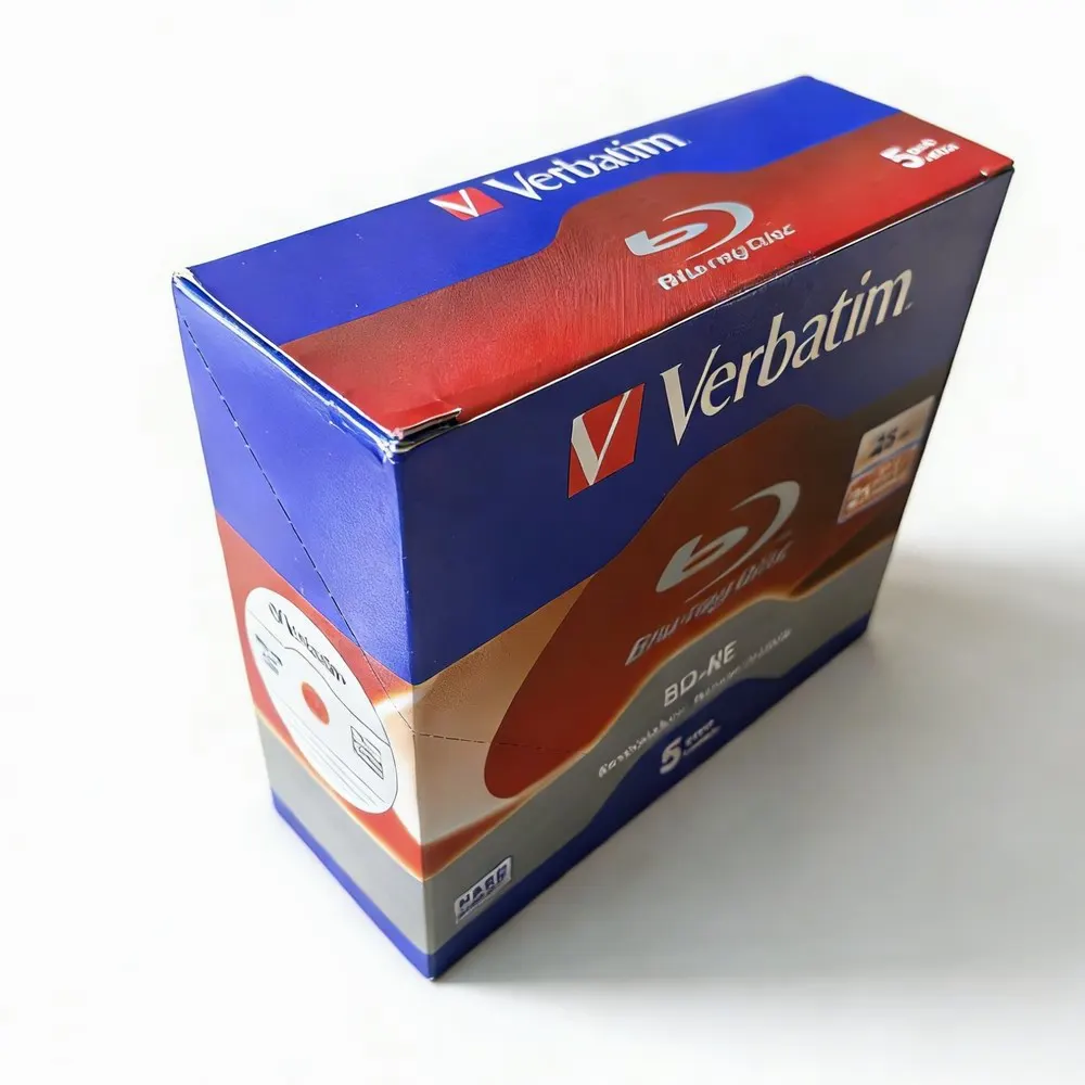 Verbatim Blu-Ray Disc BD-RE 25GB 2X BDRE Blank Bluray Disks Dual Layer Rewritable 5pack