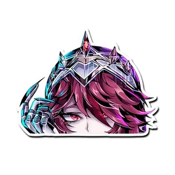 Gothic Rosaria Fanart Car Sticker Anime Genshin Impact Waifu Decal JDM Cartoon Peeker Girl Graffiti Slap Stickers