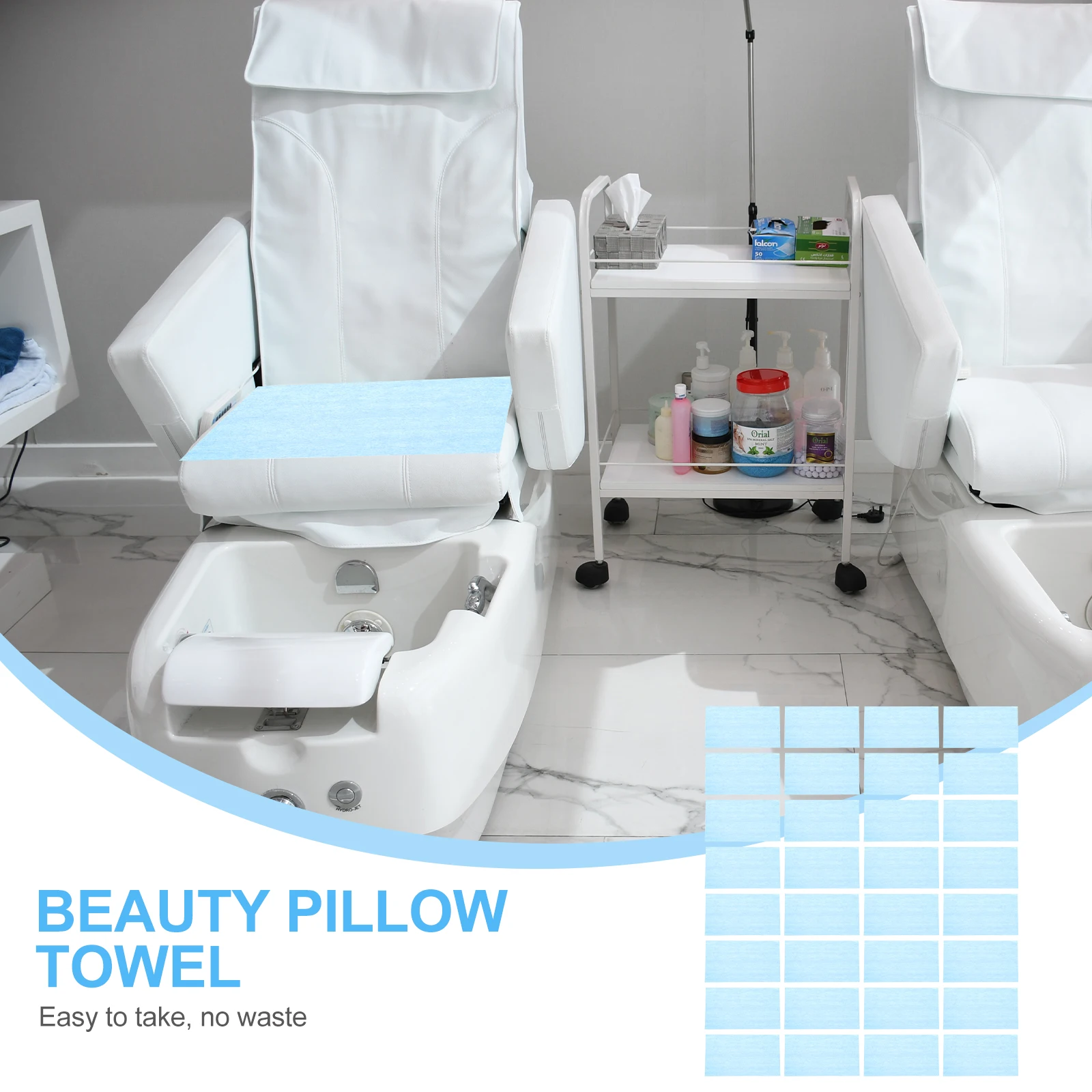 

100pcs Disposable Towels Water Absorbent Face Pads Beauty Salon Towel Non-Woven Fabric Pillow Towels Spa Cushion For Massage Bed