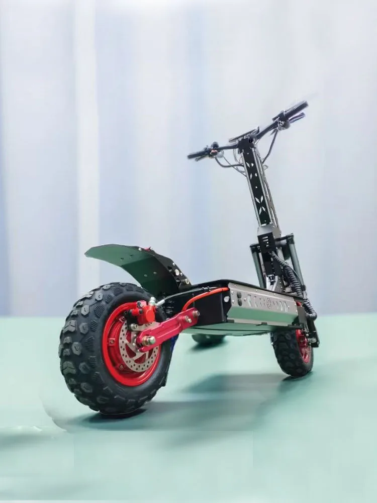 Adult folding high-speed off-road double-drive electric scooter