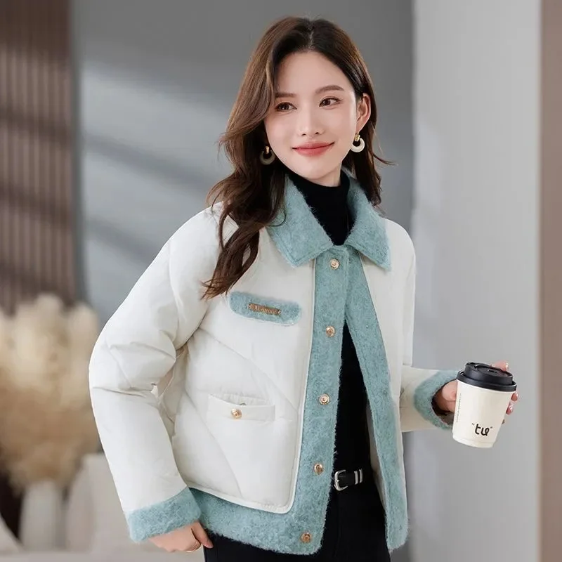 

High-End Fragrance Cotton-Padded Jacket Women Parkas 2025 Winter New Down Cotton Coat Fashion Outwear Design Ladies Overwear Top