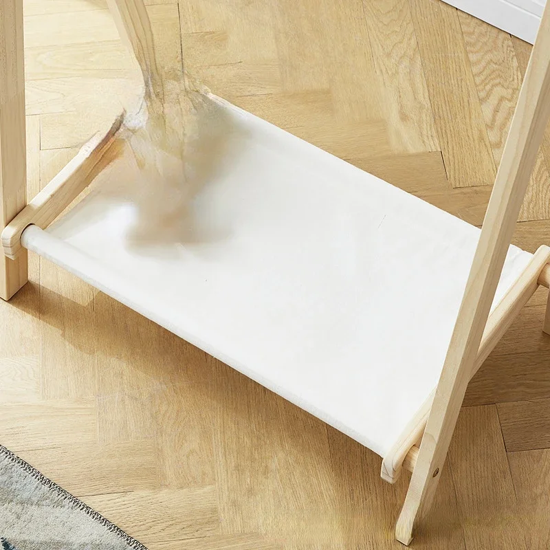 Solid Wood Floor Standing Clothes Hanger Simple Clothes Hanger Coat Drying Rack Stand Small in Kindergarten Performance Area