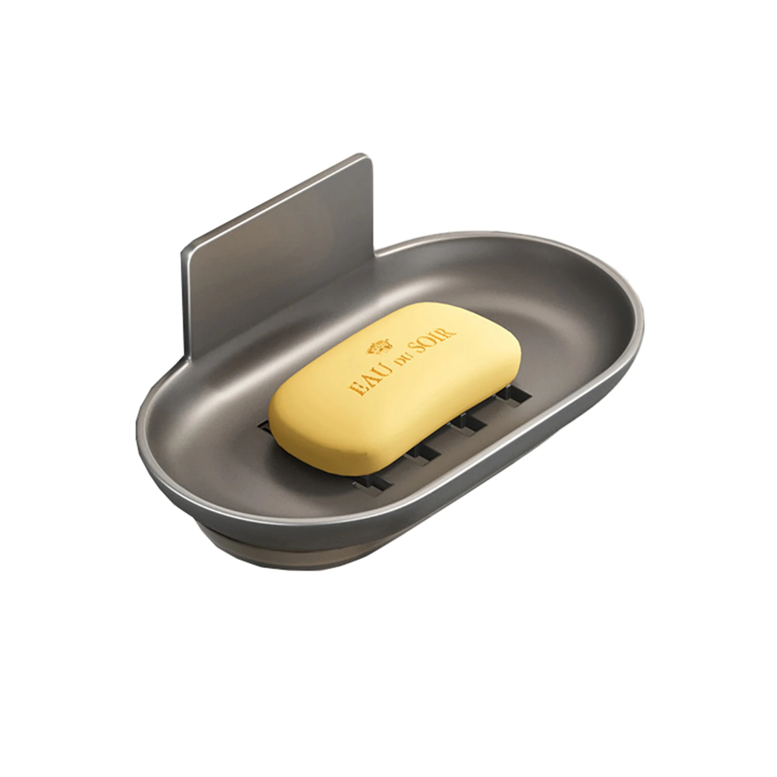 

Bathroom Aluminum Alloy Soap Dish Free-Punching Wall Mounted Soap Sponge Holder Organizer Accessories Kitchen Soap Holder