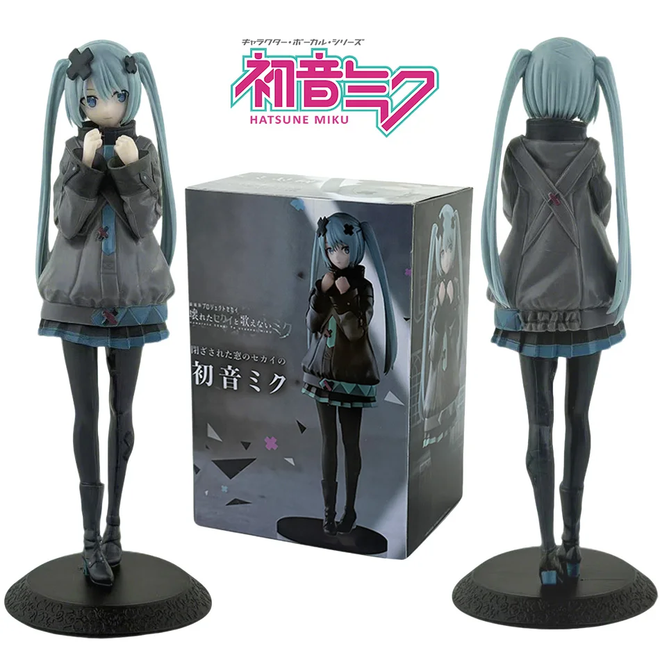 Nouvelle figurine d'anime Hatsune Miku de style kawaii, mignonne, de 8,07 pouces, en PVC, modèle de collection, cadeau d'anniversaire