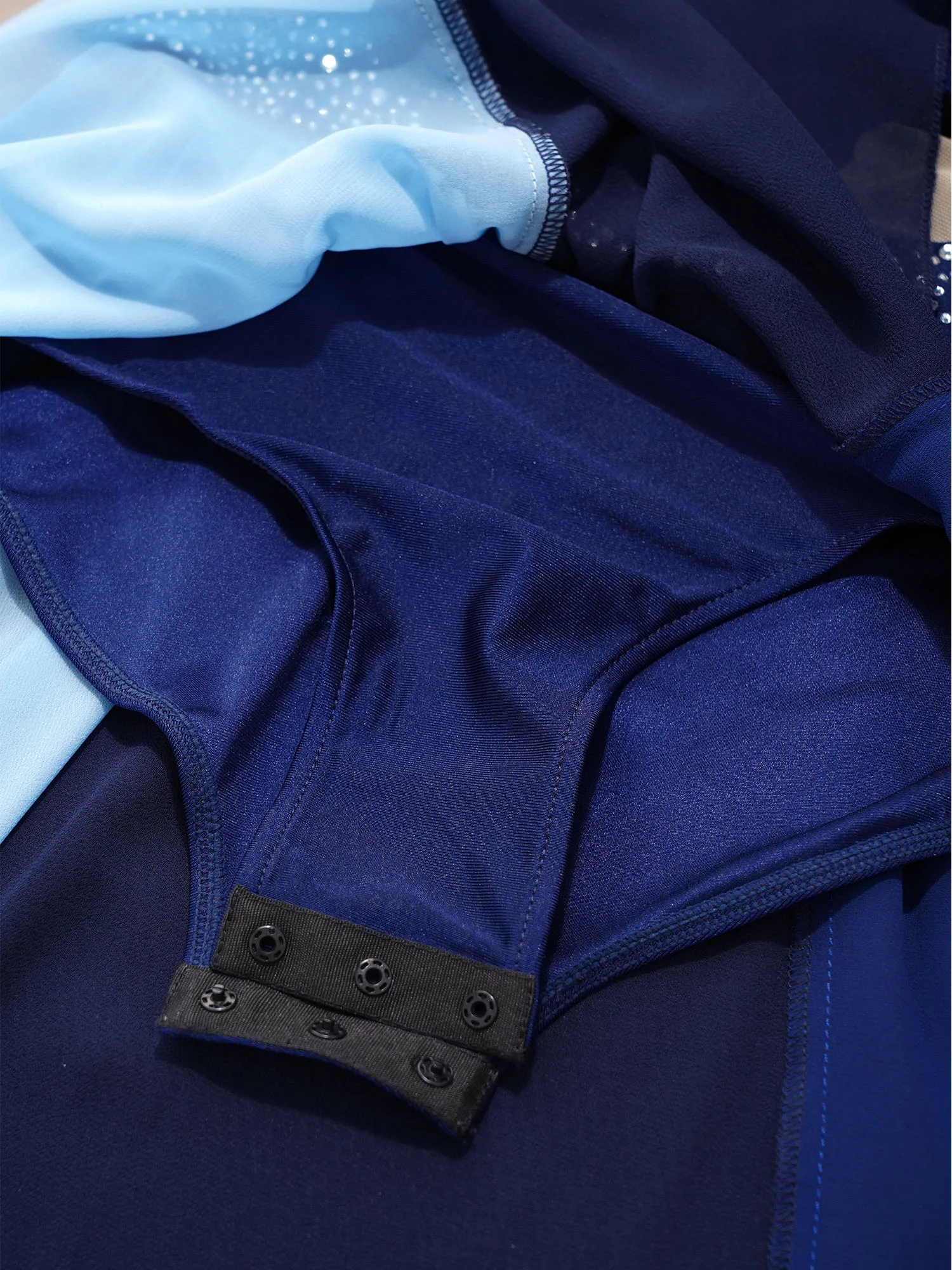 Girls Lyrical Dance Dress Color Block Sleeveless Mesh Split Leotards Figure Skating Gymnastics Ballet Stage Performance Costume