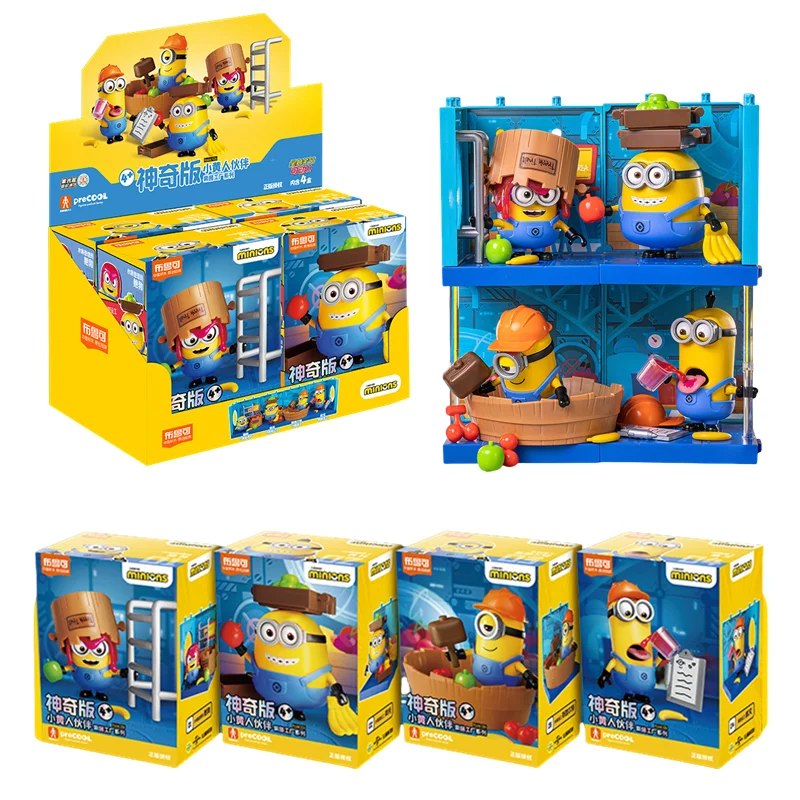 Minions Jam Factory figura de acción Stuart Kevin Bob Otto dibujos animados Anime Despicable Me juguete ensamblado regalo para niños