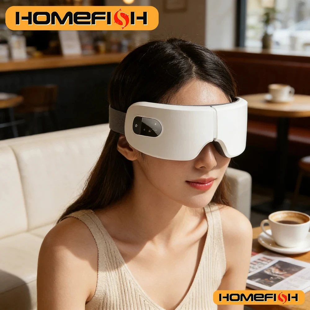 

Intelligent Eye Massager, Rechargeable Eye Protection Device, Home Vibration Hot Compress Eye Mask, Eye Massager