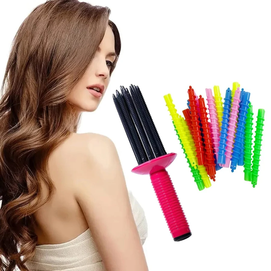 Fluffy Curly Hair Comb Set para Mulheres, Ferramentas de Curling, Parafusos Coloridos, Parafusos Styling, 21Pcs