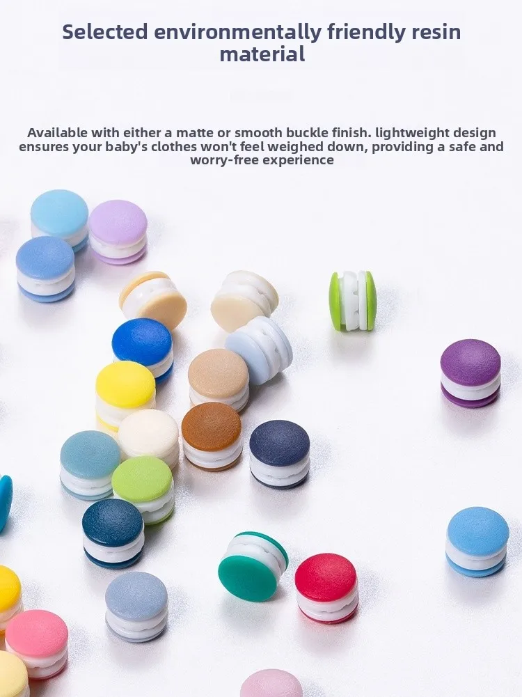

0 Sets 9mmP3 Baby Special Plastic Resin Four Button No Sew Snap Buttons Color-coded Fasteners Home Fabric Sewing DIY Acco...
