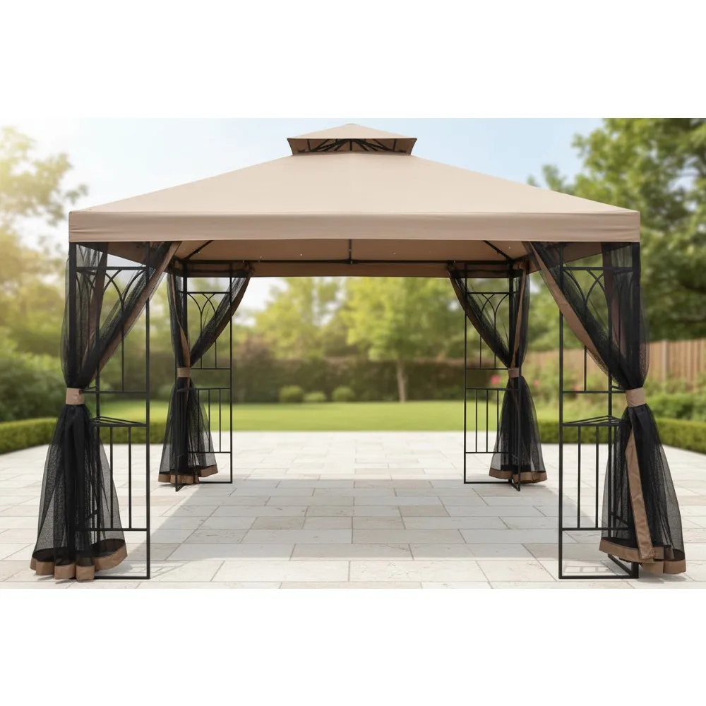 

Universal Replacement Gazebo Canopy Top Cover - UPF 50+ Water Resistant Fire Retardant for Outdoor Patio Garden
