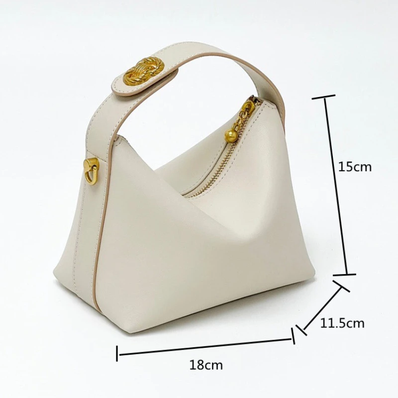 2023 Luxury Handbag Women's Fashion Split Leather Tote Bag Spring Summer Lady Underarm Shoulder Bag Female Popular Messenger Bag