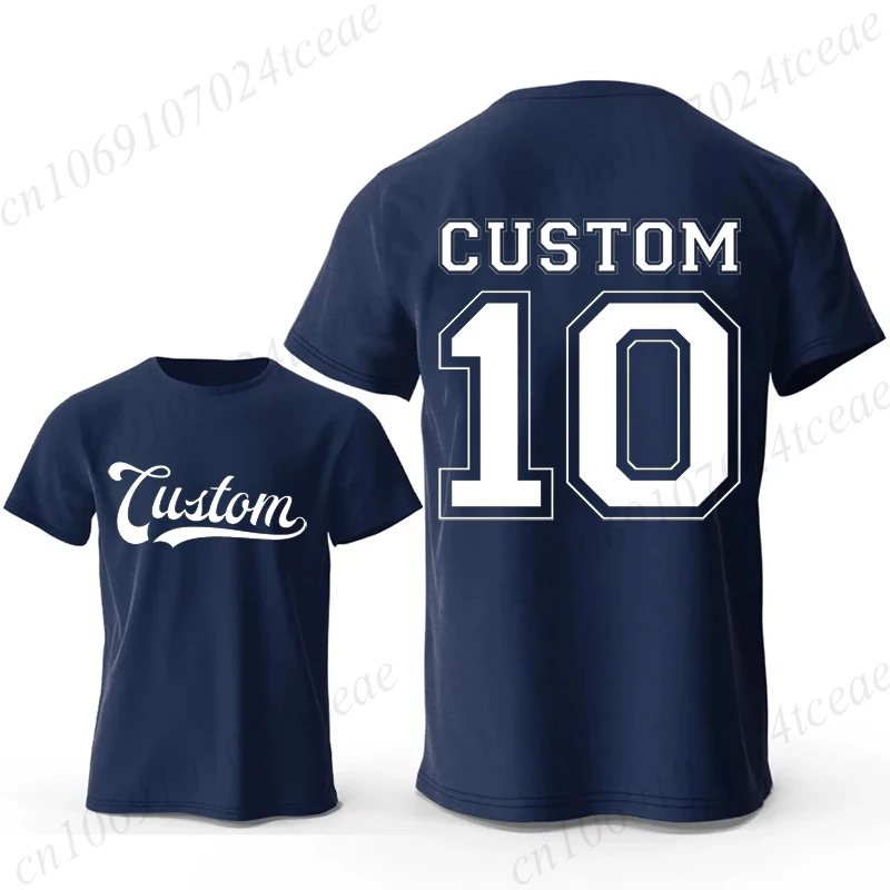Custom Team Name Jersey Shirt Personalized Sports Tee Short Sleeve T-Shirts for Men Women Clothing Fashion Trendy Men's Clothing view 5