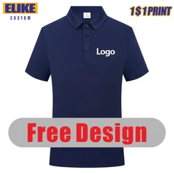 Elike Cheap Polo Shirt Custom Personal Company Group Logo Embroidery Summer Breathable Tops Print Men Women Clothing Size S-4XL